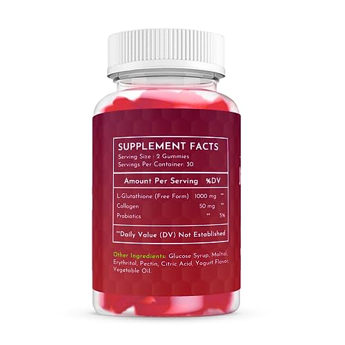 Glutathione Gummies | with Marine Collagen | 1050mg per Serving | Antioxidant Support