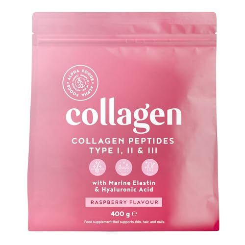 Collagen Powder with Hyaluronic Acid 400g - Premium Bovine Collagen Type I, II, III