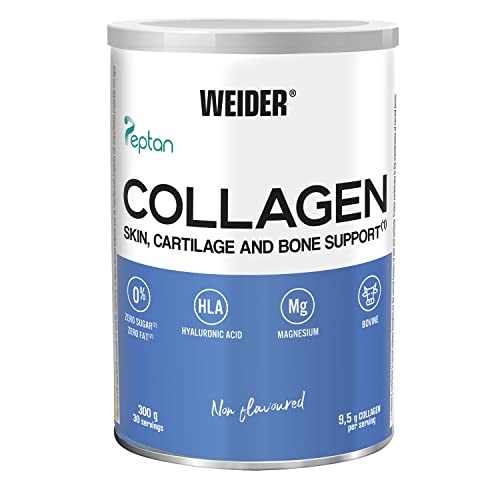 Weider Collagen. With Hyaluronic Acid, Magnesium and Vitamin C. 100% Peptan. Zero fat. Sugar zero. Keto.