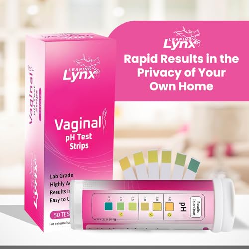 5-Minute Vaginal pH Test Kit for Women - 50 Premium-Quality Vaginal Heath pH Test Strips Included