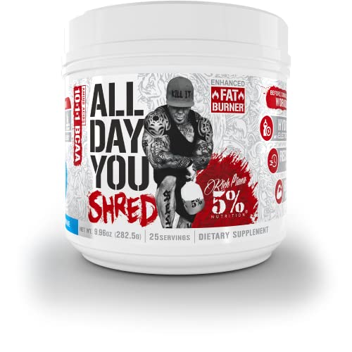 5% Nutrition Rich Piana AllDayYou Shred BCAA Powder | Amino Acid Supplement 