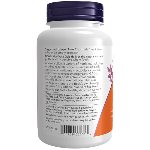 NOW Supplements, Aloe Vera (Aloe barbadensis) 10,000 mg, Supports Digestive Health