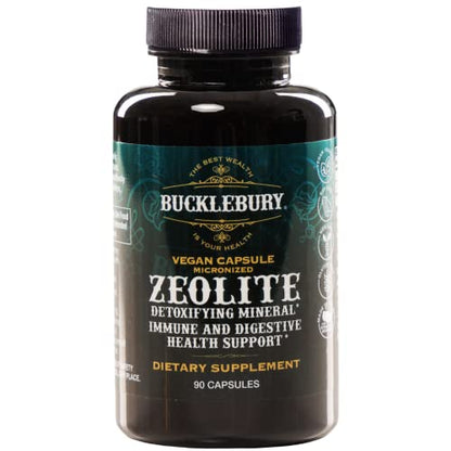 BUCKLEBURY Zeolite Micronized Smart Mineral Capsules - Supports Detox, Immune 