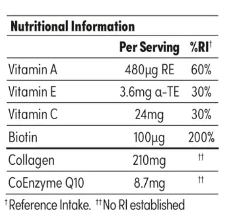 Collagen Peptides CoQ10 Vitamin Gummies. Vitamins A C Supplement, Biotin. Supports Collegen