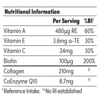 Collagen Peptides CoQ10 Vitamin Gummies. Vitamins A C Supplement, Biotin. Supports Collegen