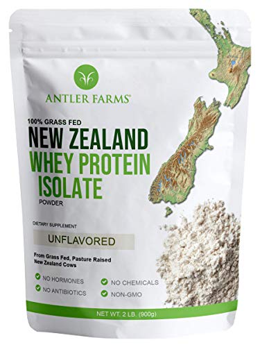 Antler Farms - 100% Grass Fed New Zealand Whey Protein Isolate, Unflavored, 30 Servings