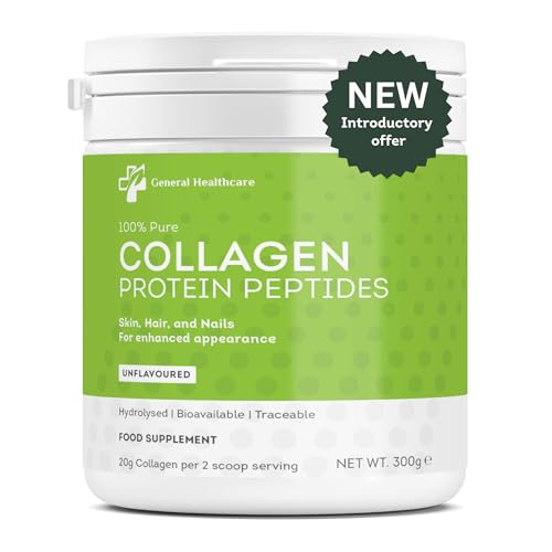 100% Pure Collagen Powder Protein Peptides - General Healthcare 300g Supplement