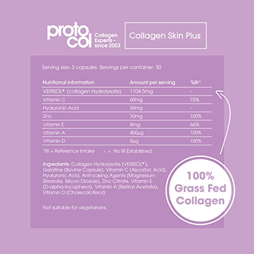 Proto-Col Collagen and Hyaluronic Acid Strong Supplement with Vitamin A, C and D