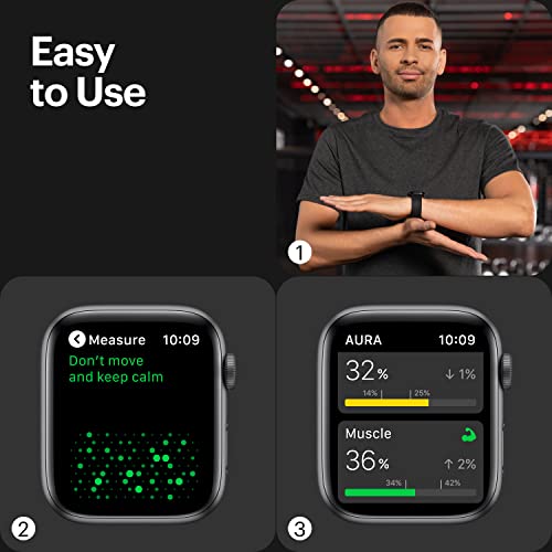 AURA Strap 2 Compatible w Apple Watch – for Body Fat, BMI & Weight Loss - Body Composion