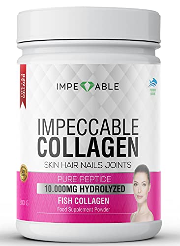 IMPECCABLE Collagen Premium 10.000 mg Pure peptide hydrolyzed Marine Collagen Powder