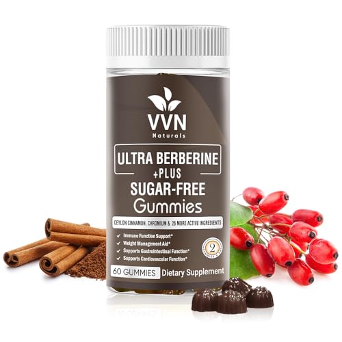 VVNATURALS Sugar-Free 2250mg Berberine HCL with Ceylon Cinnamon HCI 82.1 Concentrated