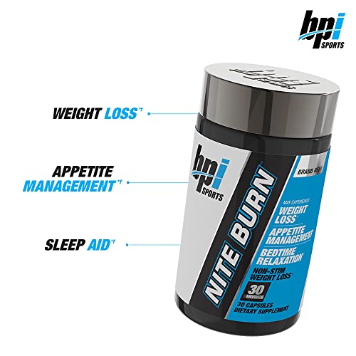 BPI Sports Nite burn – Nighttime Fat Burner & Sleep Support – Keto-Friendly – Weight Loss