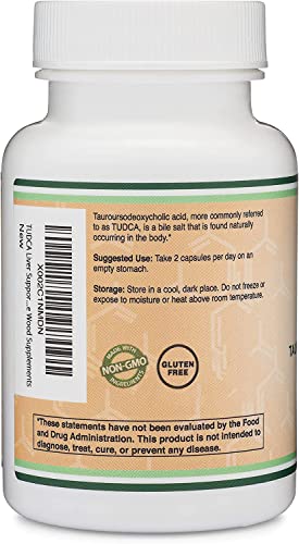 TUDCA Bile Salts Liver Support Supplement, 500mg Servings, Liver and Gallbladder