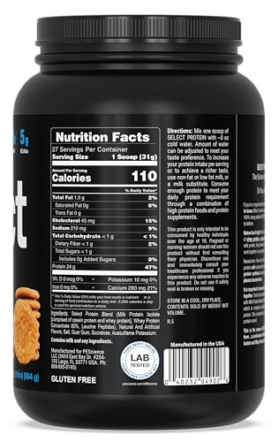 PEScience Select Low Carb Protein Powder, Snickerdoodle, 27 Serving, Keto Friendly