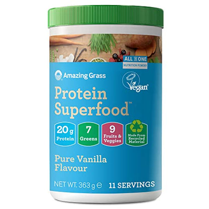 Amazing Grass Protein Superfood, Organic Vegan Protein Powder with Fruit and Vegetables