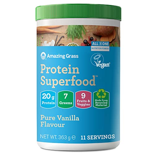 Amazing Grass Protein Superfood, Organic Vegan Protein Powder with Fruit and Vegetables