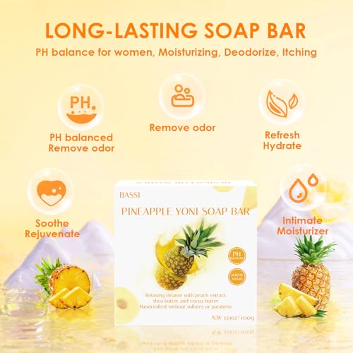 2 PCS Yoni Soap Bars Feminine Wash, 100% Natural Organic Yoni Bar Soap for Women Ph Balance Yoni