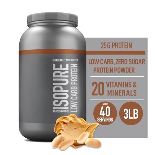 Isopure Protein Powder, Low Carb Whey Isolate with Vitamin C & Zinc for Immune Support,