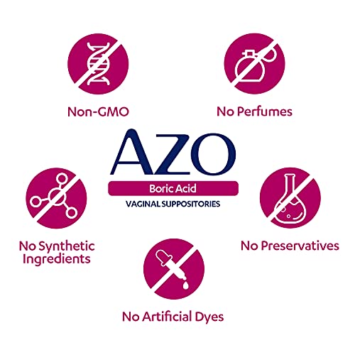 AZO Boric Acid Vaginal Suppositories, Helps Support Odor Control and Balance Vaginal PH