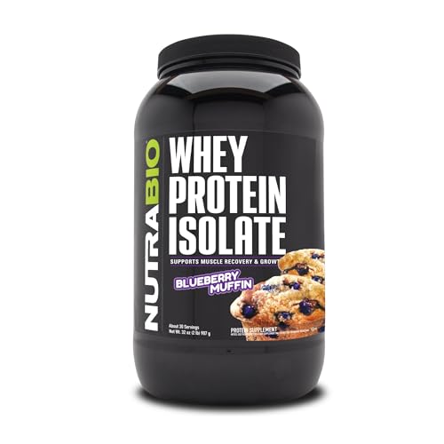 NutraBio Whey Protein Isolate Supplement – 25g of Protein Per Scoop with Complete 