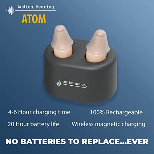 Audien ATOM Rechargeable Hearing Amplifier to Aid and Assist Hearing