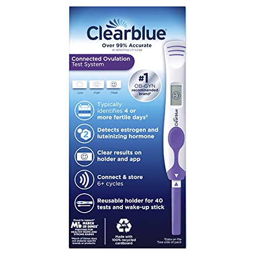 Clearblue Connected Ovulation Test System featuring Bluetooth connectivity and Advanced