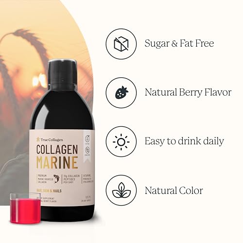 True Collagen - Premium 11000mg Collagen Marine I Pure Hydrolyzed Collagen (Type I & III)