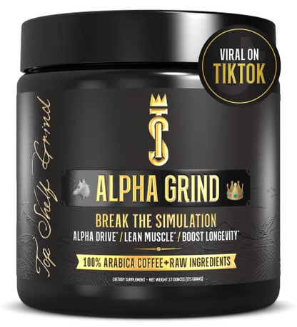 Alpha Grind – Instant Maca Coffee for Men + Natural Energy + Brain Nootro