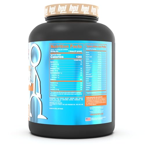 BPI Sports ISO HD Isolate Protein Vanilla Cookie, 76.8 oz - 69 Servings