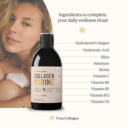 True Collagen - Premium 11000mg Collagen Marine I Pure Hydrolyzed Collagen (Type I & III)