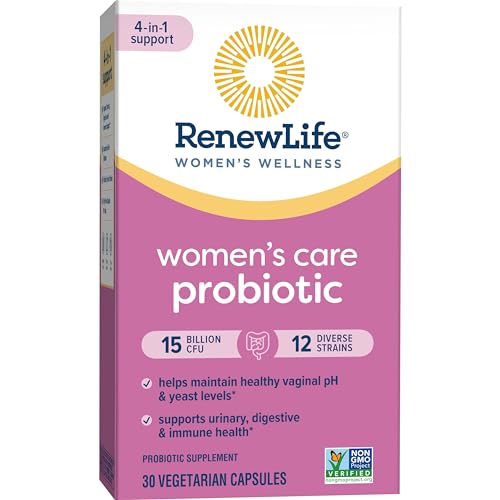 Renew Life Women's Probiotic Capsules, Supports pH Balance for Women, Vaginal, Urinary