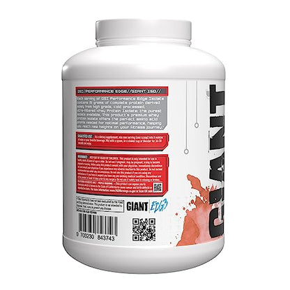 Giant Edge Series 100% Whey Protein Isolate - 25g Pure Whey Isolate - Zero Sugar