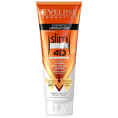 Eveline Slim Extreme 4D Liposuction Body Serum, Firming Body Lotion for Women and Men 