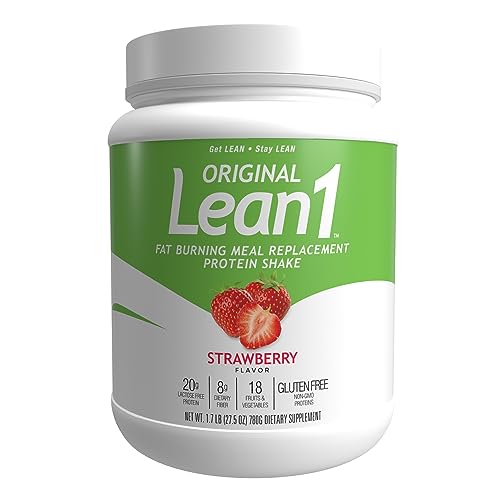 Lean1 Strawberry, 15 Serving tub, Fat Burning Meal Replacement by Nutrition53