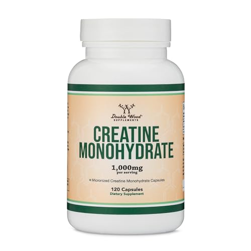 Creatine Pills 1,000mg Per Serving (120 Creatine Capsules) Micronized Creatine