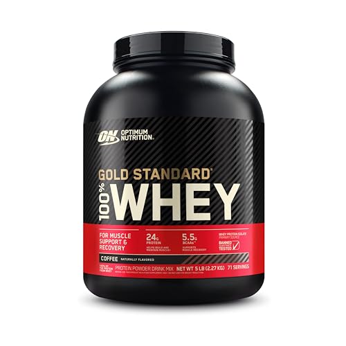 Optimum Nutrition Gold Standard 100% Whey Protein Powder, Coffee, 5 Pound 