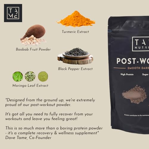 Vegan Post Workout Protein Powder | Dark Chocolate | 301g | Tame Nutrition