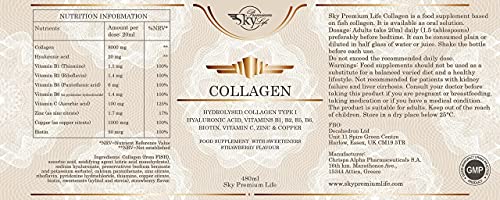 Sky Premium Life Hydrolysed Collagen Type I Food Supplement - Strawberry Taste