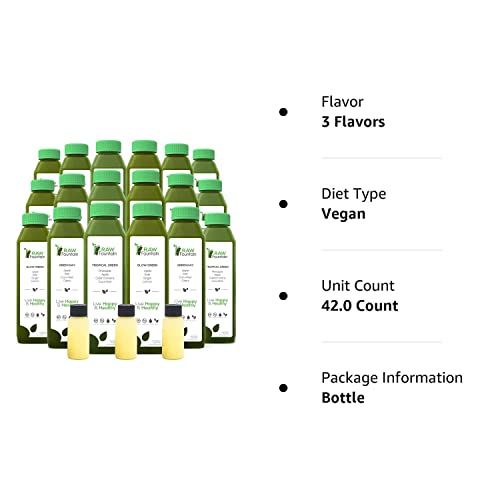 Raw Fountain 7 Day Green Juice Cleanse, All Natural Raw, Vegan Detox, Cold Pressed