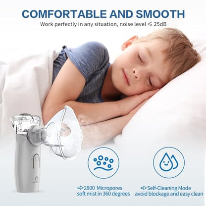 APOWUS Ultrasonic Mesh Nebulizer - Handheld Nebulizer for Adults