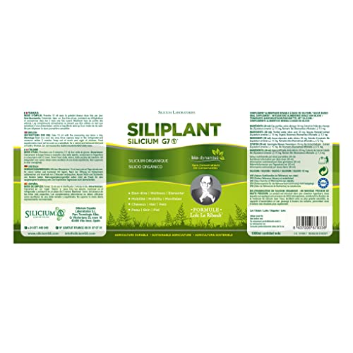 G7 Siliplant Improved Formula. Liquid Silica Supplement Collagen Booster, Strengthens Bones