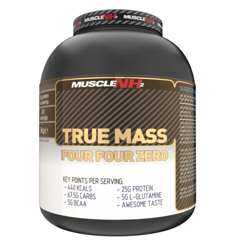 MuscleNh2 True Mass Four Four Zero Mass Gainer Protein Powder, High Calories and Protein