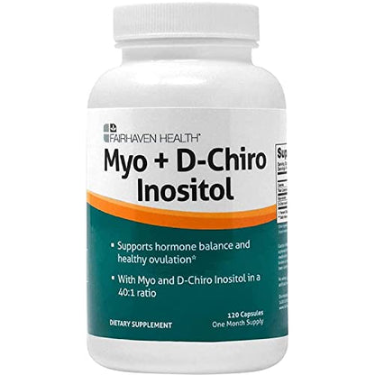 Fairhaven Health Myo-Inositol and D-Chiro Inositol Supplement | 40:1 Ratio | Female 