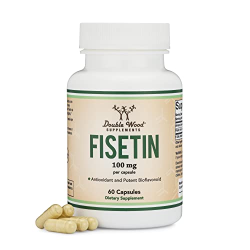 Fisetin Supplement - 100mg of Bioactive Flavnonols, 60 Count (Natural Bioflavonoid 