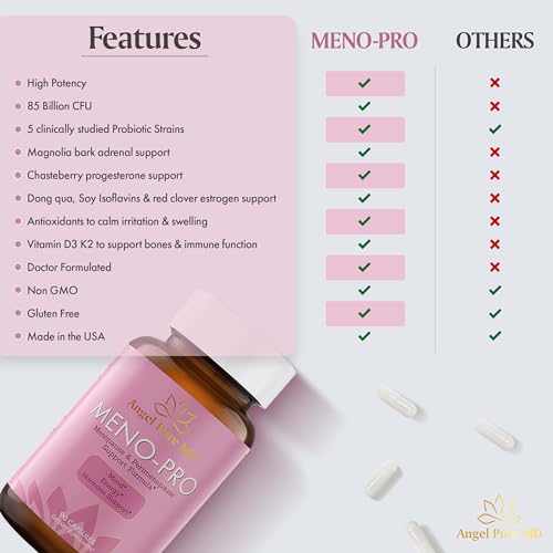 Angel Calm Stress Relief Supplement for Women & Men and Meno-Pro Menopause Probiotics