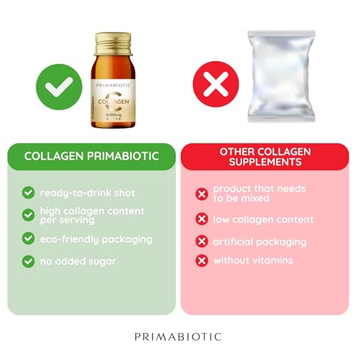 Primabiotic Collagen - Collagen Pack 30 Bottles 30 ml - High Collagen Content [10,000 mg]