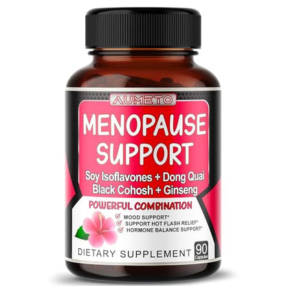 AUMETO Ultra Menopause Support for Women with Soy Isoflavones, Dong Quai, Black Cohosh