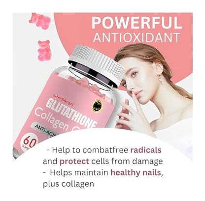 Glutathione Skin Care, Gummies Collagen,Glutathione Collagen Gummies, for Skin Care