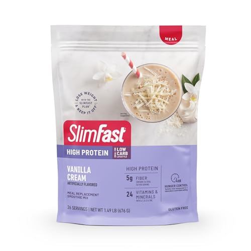 SlimFast High Protein Meal Replacement Powder, 26 Servings, Advanced Nutrition 