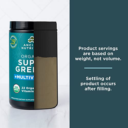 Ancient Nutrition Organic SuperGreens and Multivitamin Powder with Probiotics